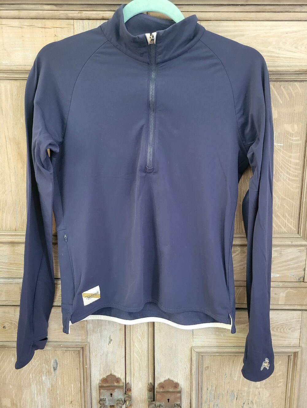 Tracksmith Navy Quarter Zip Long-Sleeve Running Top